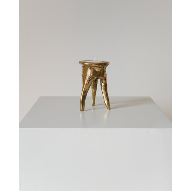 Brutalist Tea Light Holder by David Marshall For Sale - Image 3 of 12