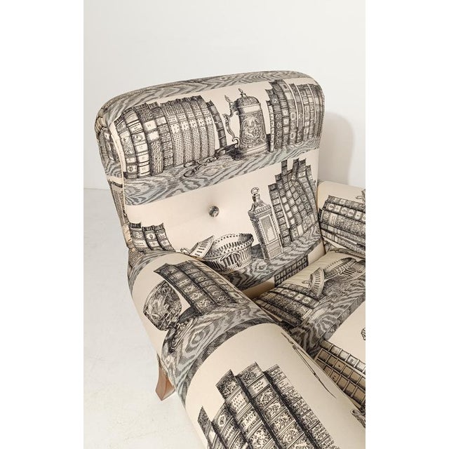 English Style Armchair with Fabric by Fornasetti, 1990s For Sale - Image 18 of 18