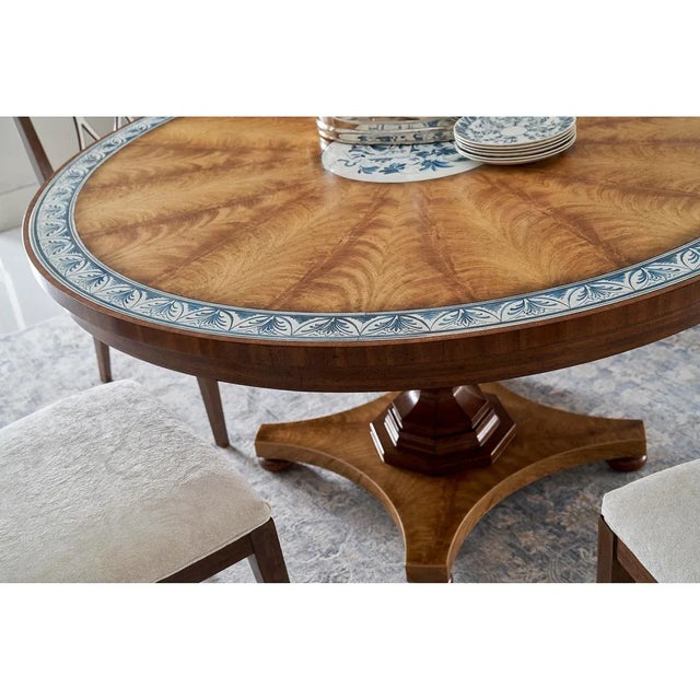 2020s Round Regency Style Dining Table For Sale - Image 5 of 12