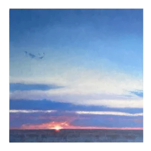 Western Landscape Painting - Montana Big Sky Winter Sunset by James Bason
