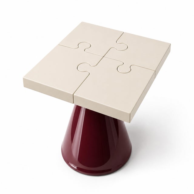 Maroon The Popzlle Side Table by Alexandre Ligios For Sale - Image 8 of 11