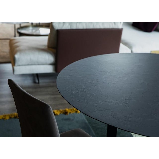 Stone Dark Brown Settanta 1400 Round Dining Table by Disain1971 For Sale - Image 4 of 8