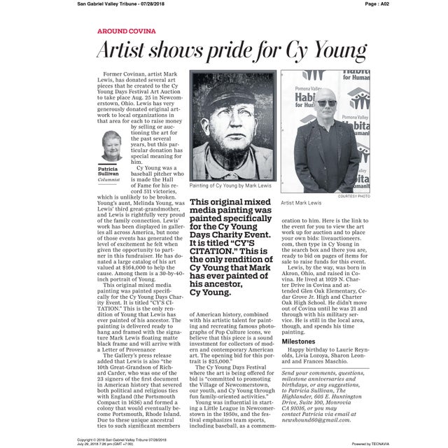 2020s 2025 "011-25" Abstract Expressionist Electric Blue & Yellow Painting by Mark Lewis For Sale - Image 5 of 5