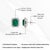 4.39ct Zambian Emerald Solitaire Stud Earrings With Diamonds in 14k Solid Gold- A Pair For Sale - Image 12 of 16