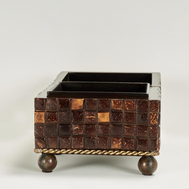 Shell Vintage Coconut Shell Box For Sale - Image 7 of 11