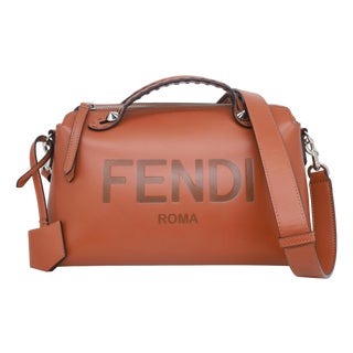 Fendi "By the Way" Medium Brown Leather Calfskin Boston Crossbody Bag, 2022. For Sale