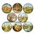1991 Vintage Rustic European Boho Chic Russian Palace Decorative Wall Plates - Set of 8 For Sale