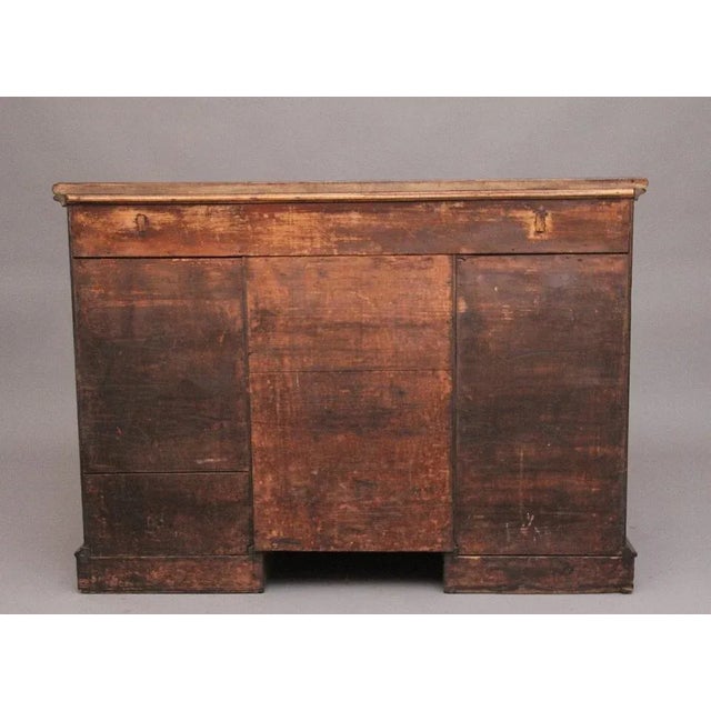 Early 19th Century Early 19th Century Mahogany Kneehole Desk, 1830s For Sale - Image 5 of 12