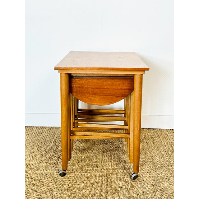 Wood Vintage Scandinavian Teak Nesting Tables, 1960s, Set of 5 For Sale - Image 7 of 18