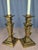 1980s Pair Stiffel Brass Column Faux Candlestick Table Buffet Lamps For Sale - Image 5 of 17