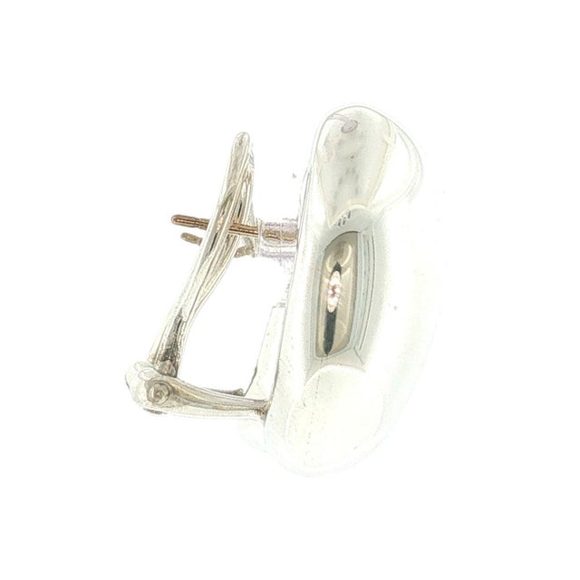 Modern Late 20th-Century Sterling Tiffany and Co Elsa Peretti Earrings For Sale - Image 3 of 5