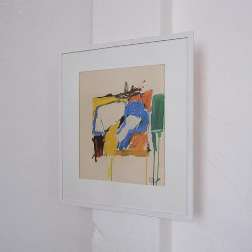 Leopold Fare, Abstract Composition, Gouache Painting, 1960s For Sale - Image 11 of 11