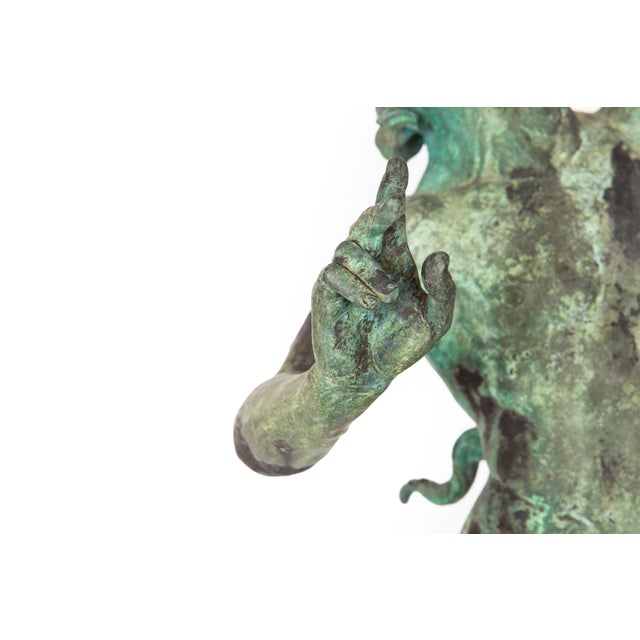 Italian Grand Tour Bronze Sculpture “Dancing Faun of Pompeii” After Antique For Sale - Image 13 of 18