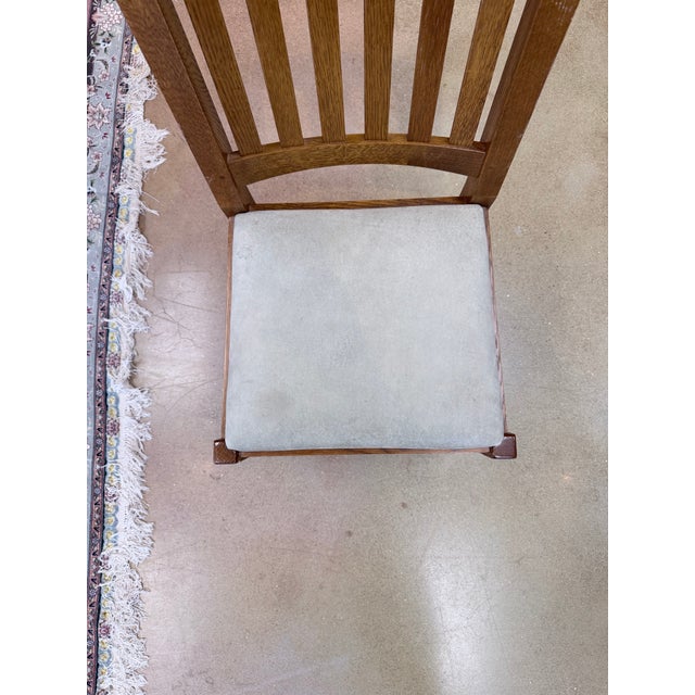 Stickley Cottage Oak Slat Back Side Chairs Set of Four For Sale - Image 10 of 12
