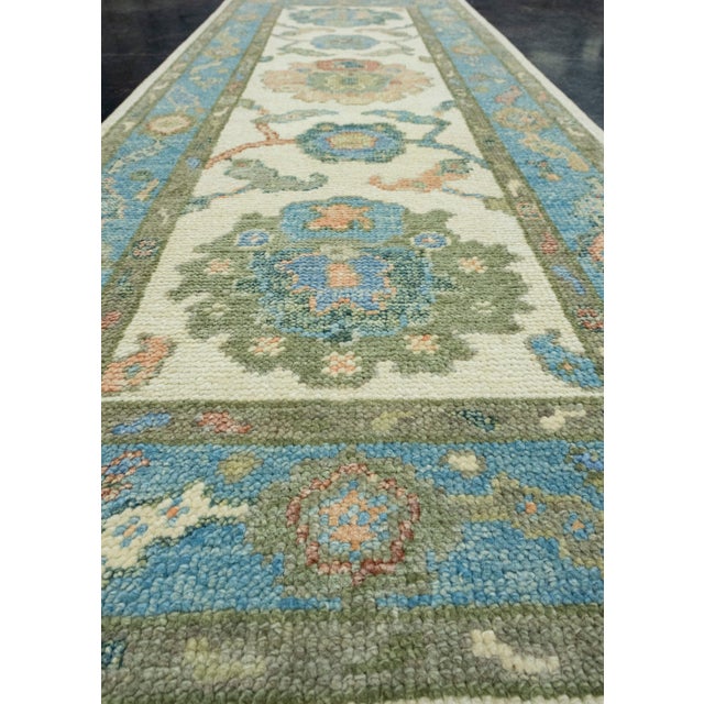 Textile Turkish Oushak Runner Rug 2'4" x 6' #17070 For Sale - Image 7 of 8