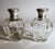 Art Deco Italian Crystal Toiletry Bottles and Silver Lid - a Pair For Sale - Image 4 of 13