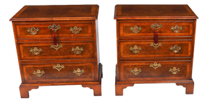 Vintage Bedside Tables in Burr Walnut, Set of 2
