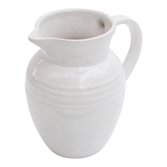 Petite Le Creuset Stoneware Pitcher/Capacity 10oz. For Sale