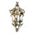 Hollywood Regency Italian Floral Tole Painted Lantern / Chandelier - 3 Lights For Sale