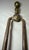 Brass Antique 18th Century Wrought Iron Turned Brass English Fireplace Tongs Tool 21 For Sale - Image 8 of 9