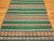 Textile Vintage American Southwestern Blanket, Handwoven Stripe Pattern, Green & Ivory, 5’ X 8’ For Sale - Image 7 of 12