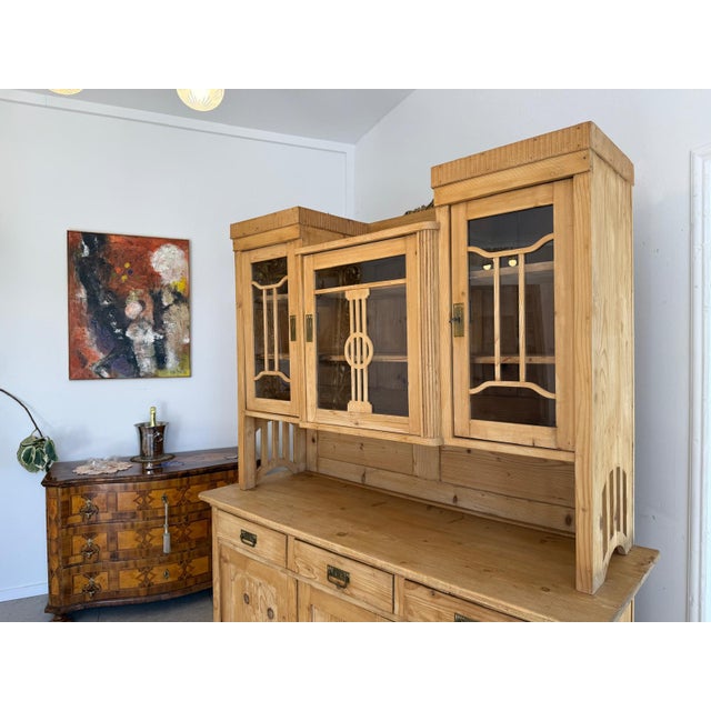 Wood Art Nouveau Kitchen Cupboard in Wood For Sale - Image 7 of 13