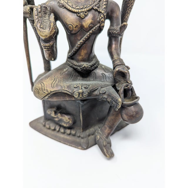 Rare Sri Lankan Bronze Statue: Hindu God Shiva (C. 1880-1910) For Sale In Portland, OR - Image 6 of 6