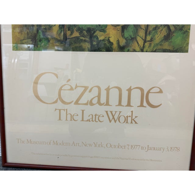 Yellow Cézanne “The Late Work” Exhibition Poster From the Museum of Modern Art, New York, Framed For Sale - Image 8 of 12