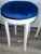 1980s Set of 3 Venetian Grotto Style Carved Shell-Back Counter Stools – Newly Upholstered For Sale - Image 5 of 9