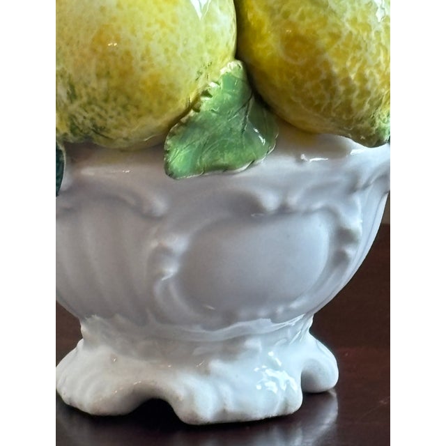 Rustic European Vintage Italian Majolica Topiary W/ Lemons and Limes For Sale - Image 3 of 13