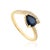 Luxury 1.12ct Blue Sapphire & Diamond Statement Ring Size 8 in 14k Gold For Sale - Image 4 of 16