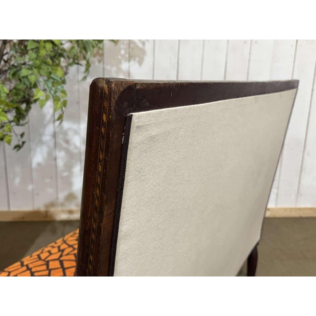 Bistro Bench in Upholstery and Fabric, 1930s For Sale - Image 13 of 14