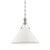 Transitional Hudson Valley Lighting Mark D. Sikes Painted No.2 1-Light Large Pendant, Polished Nickel/Off White For Sale - Image 3 of 3