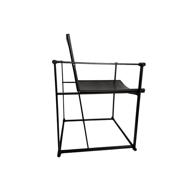 Postmodern Cube Chairs – In the Style of Radboud Van Beekum– Black Pu Leather. Priced Individually For Sale In Los Angeles - Image 6 of 6