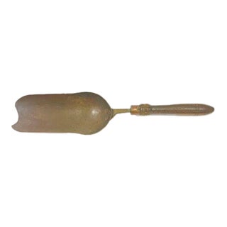Antique Coal Scuttle Copper Scoop For Sale