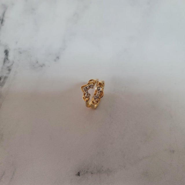 Vintage Style Diamond Ring Enhancer, Size 9 For Sale - Image 4 of 5