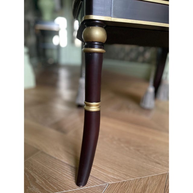 Ebony and Gilt Armchair by Kindel Furniture For Sale - Image 4 of 8