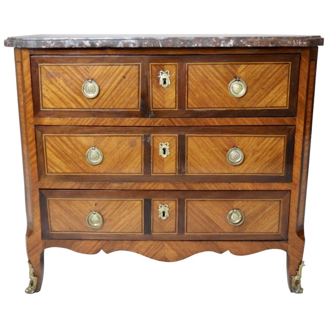 19th Century French Marble-Top Chest With Ormolu For Sale - Image 11 of 11
