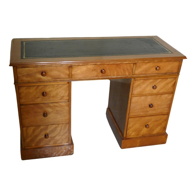 Victorian Pedestal Desk For Sale