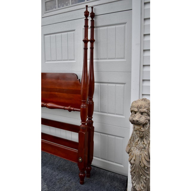 Vintage Cherry Full Size Four Poster Bed Traditional Style For Sale - Image 14 of 14