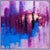 Emerging Monoliths by Dominic Harman | Acrylic on board abstract landscape with vibrant colors For Sale