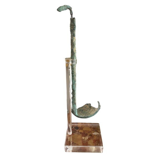 Etruscan Bronze Simpulum Ceremonial Ladle W/ Handle Italy, Circa 6th Century Bce For Sale - Image 9 of 10