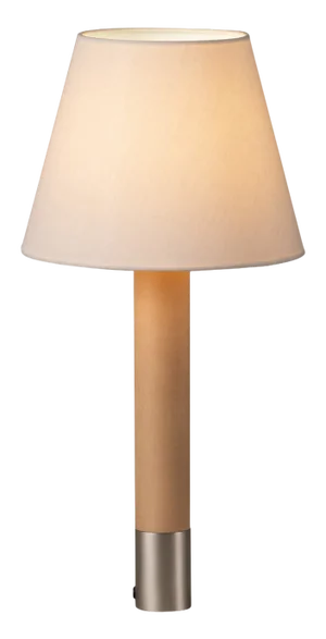 Nickel and White Básica M1 Table Lamp by Santiago Roqueta for Santa & Cole
