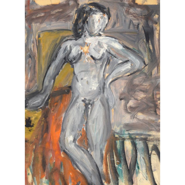 American Bay Area Abstract Expressionist Standing Nude by Honora Berg For Sale - Image 3 of 7