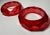 Modern 1950s Vintage Raspberry Red Lucite Bracelets - a Pair For Sale - Image 3 of 3
