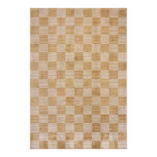 Chris Loves Julia x Loloi Calvin Apricot / Ivory 7'-10" x 7'-10" Round Area Rug For Sale