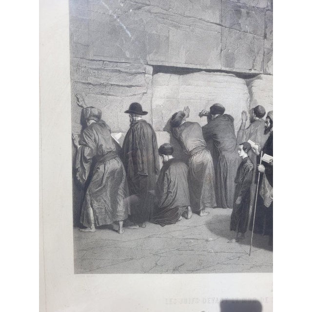 Alexandre Bida, The Jews in Front of the Solomon Wall, Engraving, 19th Century, Framed For Sale - Image 16 of 18