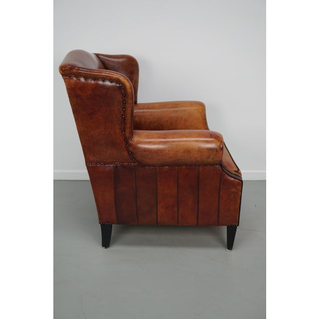 Brown Vintage Dutch Club Chair in Cognac Leather, 1970s For Sale - Image 8 of 18