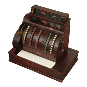Vintage National Hand-Crank Cash Register
