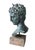 Contemporary Vintage Head Bust in Stone, Verdigris Finish For Sale - Image 3 of 5